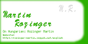 martin rozinger business card